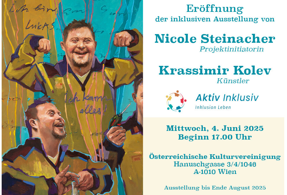 Eröffnung der inklusiven Ausstellung von Nicole Steinacher und Krassimir Kolev.